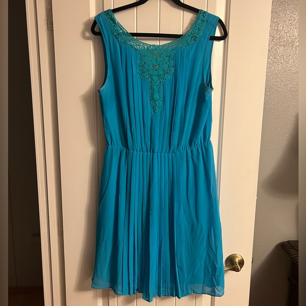 Blue Accordion style Jessica Simpson Dress